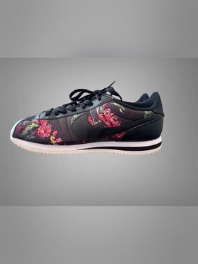 Nike Men’s Cortez Basic Black Floral Sneakers 11